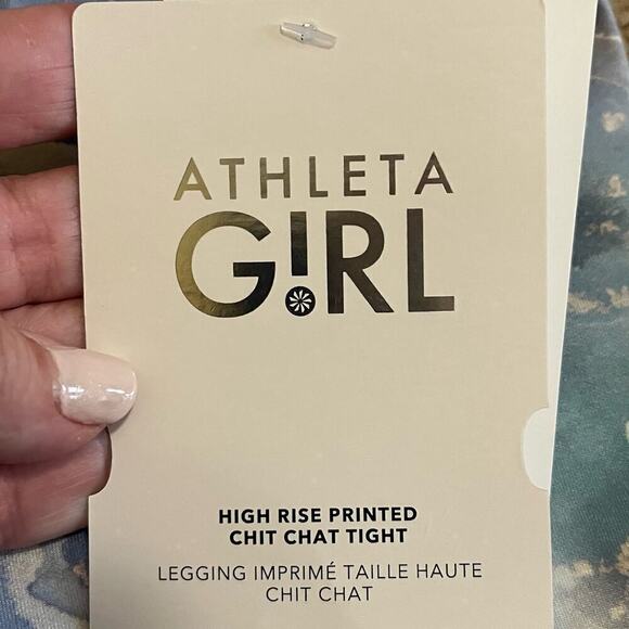 Athleta Girl NWT High Rise Chit Chat Tight Blue Marble Sky Swirl Size XXL 16 - Picture 8 of 9